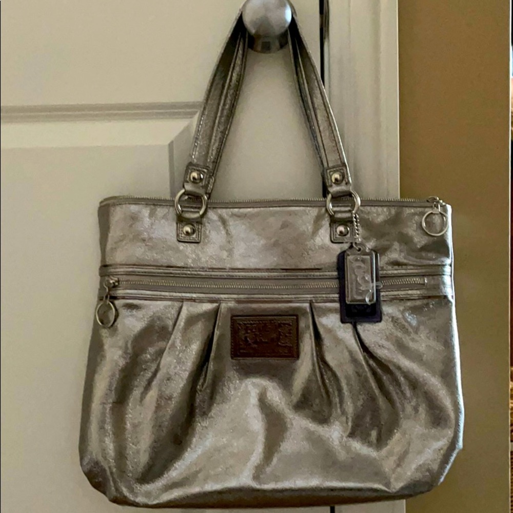 Coach Silver Poppy Handbag